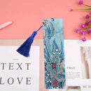DIY Flower Special Shaped Diamond Painting Leather Bookmark with Tassel Crafts