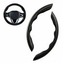 Car Steering Wheel Booster Non-Slip Cover Black Carbon Fiber Auto Accessories