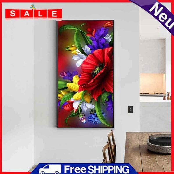 5D DIY Diamond Painting Poppy Flower Kits Full Square Drill Wall Decor Craf