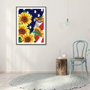 5D Diamond Painting Kit Colorful Flowers Full Round Drill DIY Art Crafts Mosa