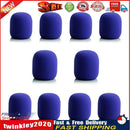 10pcs Microphone Windscreen Sponge Cover Mic Foam Protective Caps (Purple) Newly