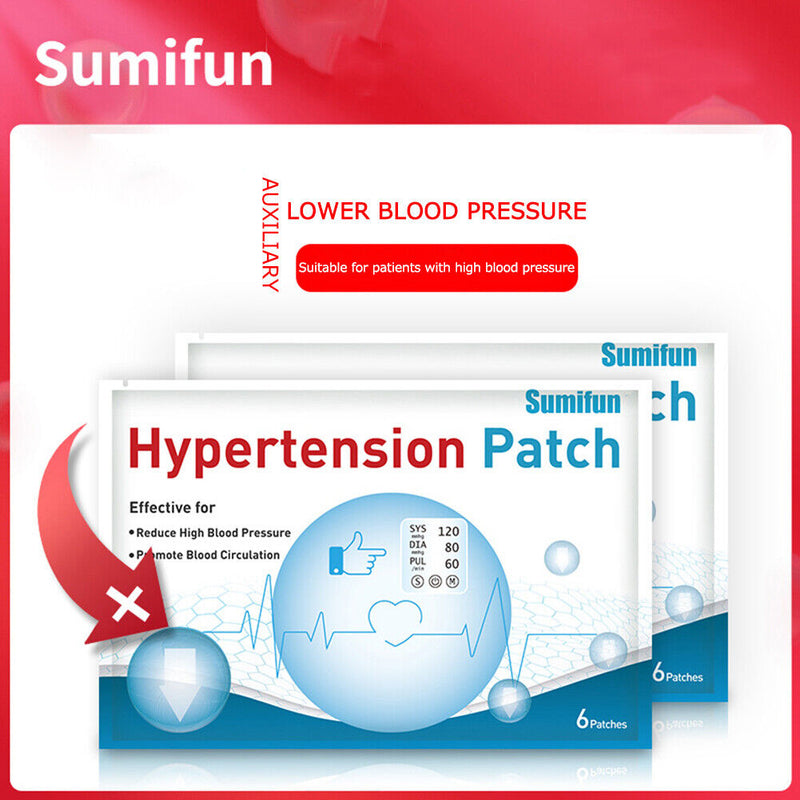6pcs Hypertension Patch Chinese Plaster Control High Blood Pressure Herbal Patch