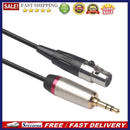 Mini XLR Female to 3.5mm TRS Stereo Male Plug Audio Adapter Cable for Camer