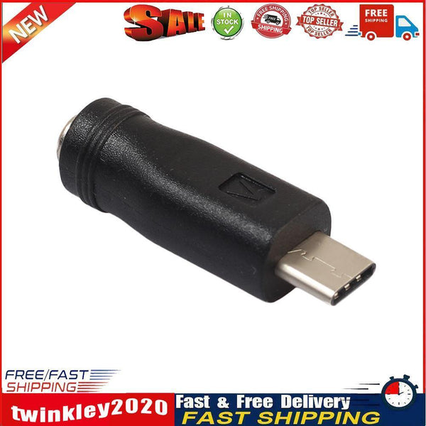 DC Power Adapter Type-C USB Male to 5.5x2.1mm Female Jack for Laptop PC Newly