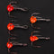 10pcs Ice Fishing Sharpened Treble Hooks Carbon Steel Mini Hook Red (6)