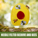 DIY Felt Beehive Kit Hanging Bee Hive Cute House for Bee Outdoor (2 Pack)