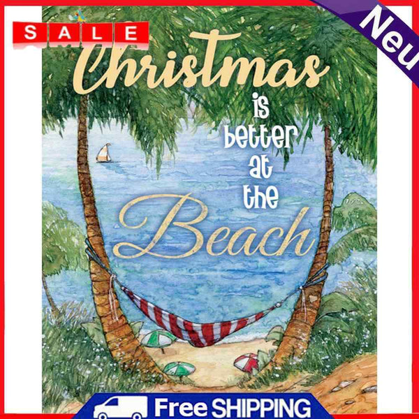 DIY Handmade Digital Picture Seaside Christmas Frameless Oil Painting By Number