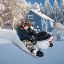 Skiing Circle with Handle Kids Winter Snow Playing Sled Inflatable PVC Cartoon