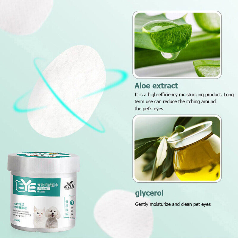 Pets Dog Cat Cleaning Paper Towel Wet Gentle Wipes Tear Stain Remover (Eye)