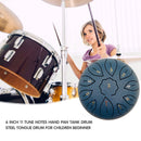6 inch 11 Tune Notes Musical Steel Tongue Drum for Beginner (Dark Blue) Newly