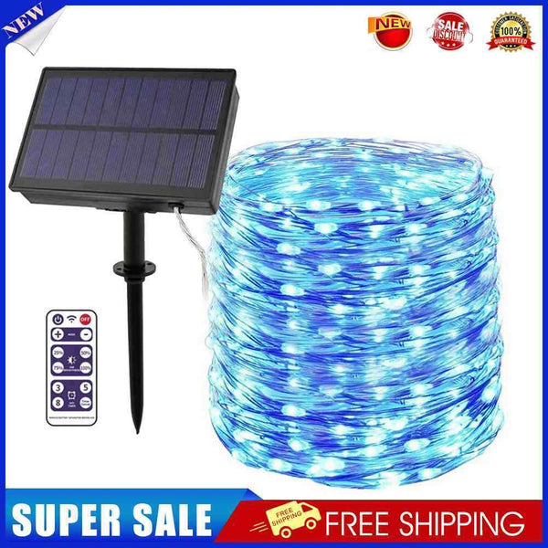 8 Modes Led Light Waterproof Wall Lamps for Outdoor Garden (Blue light-100L