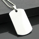 Military Dog Tag Steel Pendant Ball Bead Necklace Army Mens ,UK C7B7 E0A9