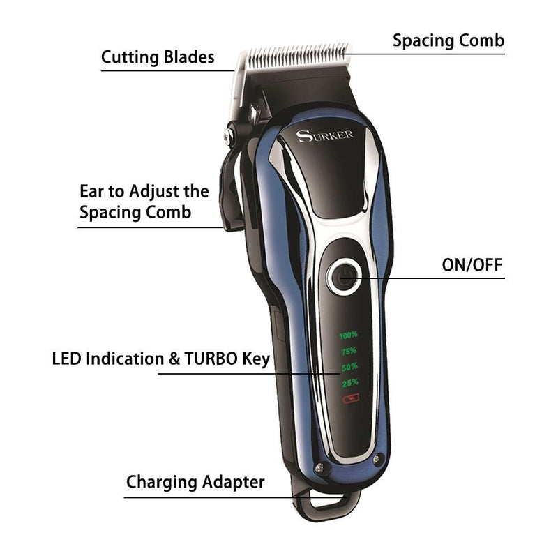 Electric Hair Trimmer for Man Men's Basic Barber Set Professional Hair Clippers