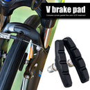 1 Pair Bike V Brake Pads Mountain Road Bike V-Brake Block w/ Hex Nuts + Spacers