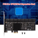 SA3116J PCIE 16-Port 6Gbps PCI-Express X1 to SATA 3.0 Expansion Card Adapter