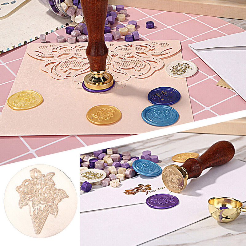 Rose Garden Retro Seal Wax Seal Stamp Head Fire Paint for Invitation Signature