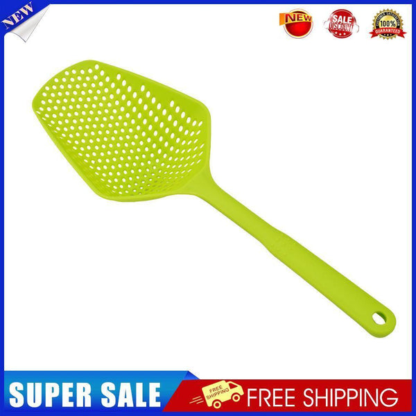 Plastic No-stick Water Ice Shovel Filter Long Strainer Colander (Green)