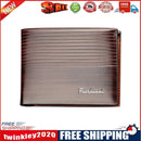 Baellerry Short Bifold Wallet Leather Card Holder Men Clutch (Dark Brown)
