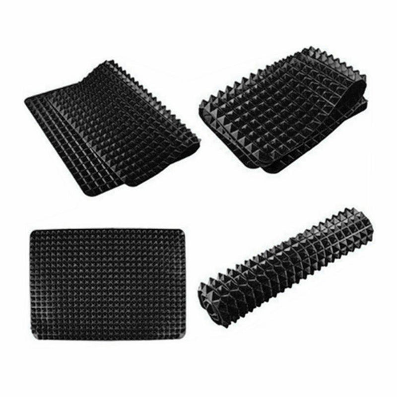 Silicone Mat Barbecue Grill Pad Pizza Baking Tray Kitchen Tools (Black)