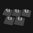 Adhesive Transparent Power Plug Hook Socket Holder Storage Hanger Wire Bracket