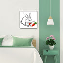 Partial Embroidery Turnip Rabbit 2-Beach 14CT Printed Cross Stitch Cotton Kit