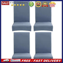 Thin Stretch Chair Covers Light Blue Elastic Seat Case Slipcovers (4pcs)