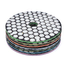 7Pcs 4"Diamond Dry Flexible Polishing Pads Sharp Type Granite Stone Sanding D LR