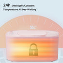 Smart Baby Wipe Warmer with Display Screen Heating Tissue Box (Pink) Newly