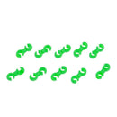 10pcs Bike Bicycle Brake Gear Cable S Style Clips House Hose Guide(Green)