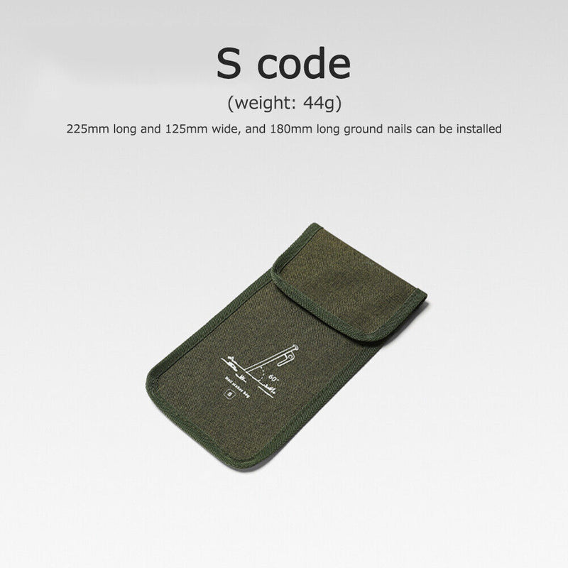 Outdoor Camping Stake Storage Bag Wind Rope Tent Pegs Ground Nails Holder Cas