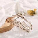 Fashion Women Clear Hollow Hair Clamps Ponytail Claw Hair Accessories (11)