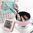 Digital Screen Electronic Timer Kitchen Cook Magnetic Alarm Clock (Pink)