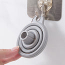 Silicone Retractable Wide Mouth Funnel Liquid Filter Separator Tool (Grey)