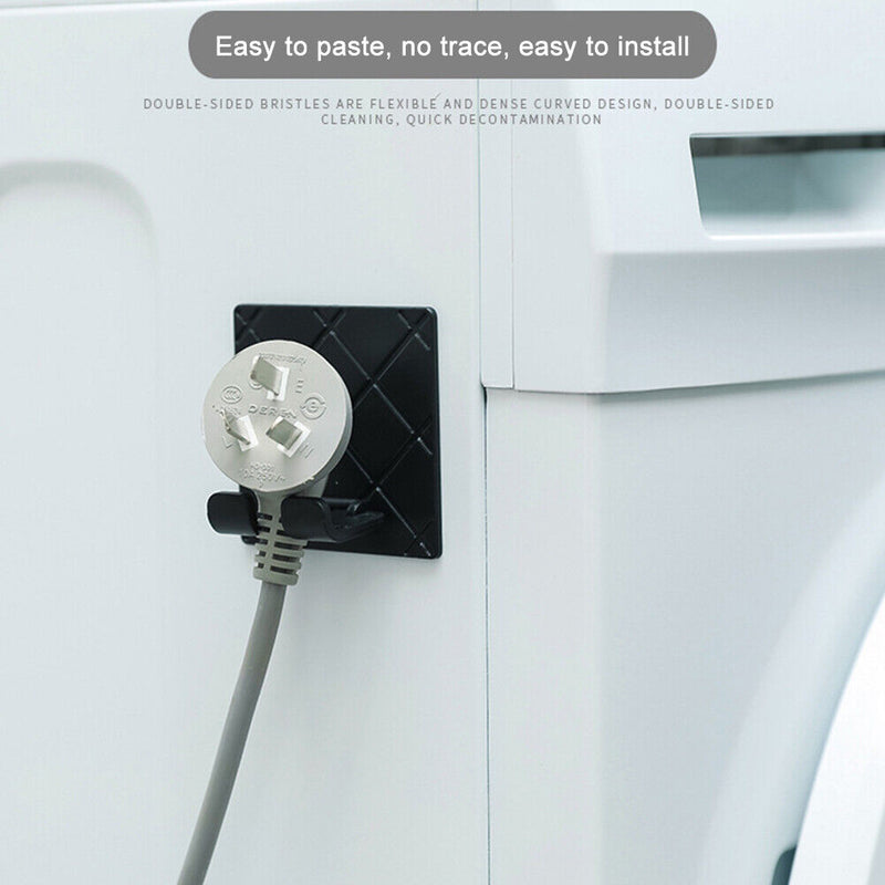 Moisture-Proof Safety Plug Storage Rack Punch-Free Self Adhesive Power Plug Hook