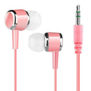 Universal In-Ear Earbuds Headsets Music Earphones 3.5mm Headphone (Pink) Newly