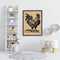 Frameless Oil Paint By Numbers DIY Rooster Picture Craft for Home Living Room