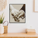 14CT Full Cross Stitch Hand in Hand Stamped DIY Cotton Thread Printed Needlework