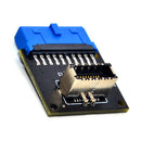USB 3.0 19-Pin Internal Header to USB 3.1 3.2 Type C Key A 20-Pin Adapter
