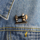 1PC Retro Sewing Machine Black Brooch Pin Jewelry Party Gift Creative Crafts
