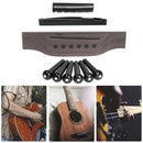 Portable 6-String Guitar Bridge Pins Saddle Nut Set Acoustic Guitar Accessories