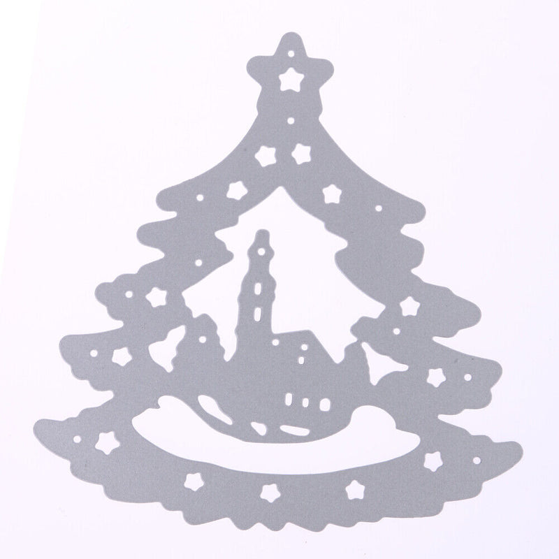 Christmas Tree Chip Lifting Tools Stencils for Scrapbooking Dying Short