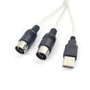 2m MIDI Cable to USB IN-OUT Converter PC to Keyboard Pianos Music Adapter C