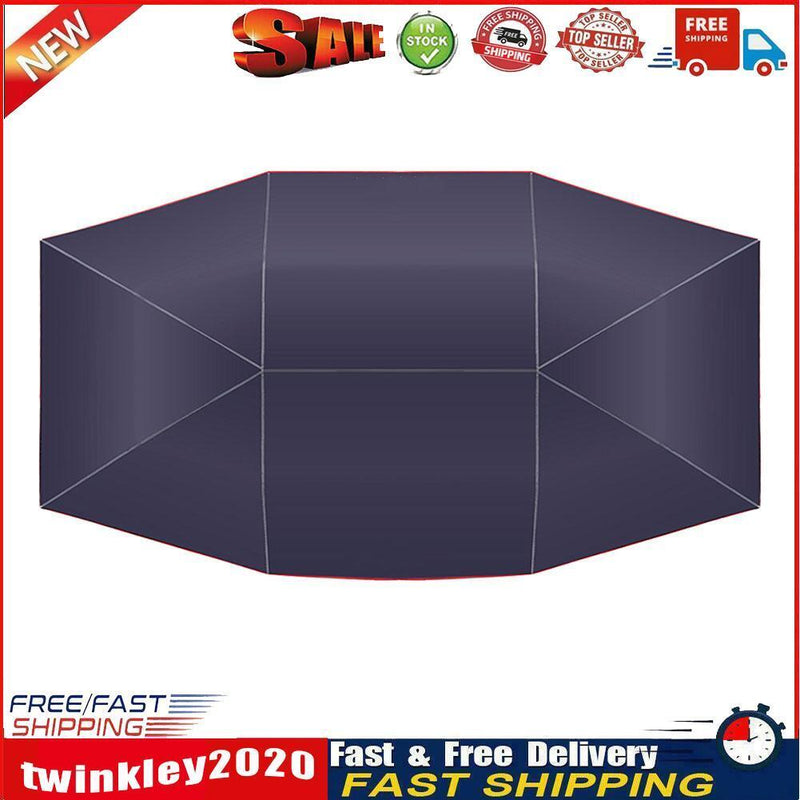 Waterproof Auto Tarpaulin Anti UV Car Sunshade Canopy (Dark Blue 4.2x2.1m) Newly