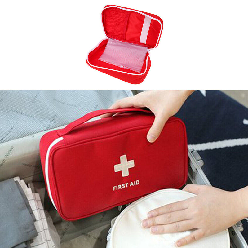 Travel Portable First Aid Emergency Medical Large Survival Bag Wrap(Red) Newly