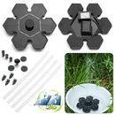 Courtyard Solar Panel Powered Pool Pond Bird Bath Solar Fountain Waterfall