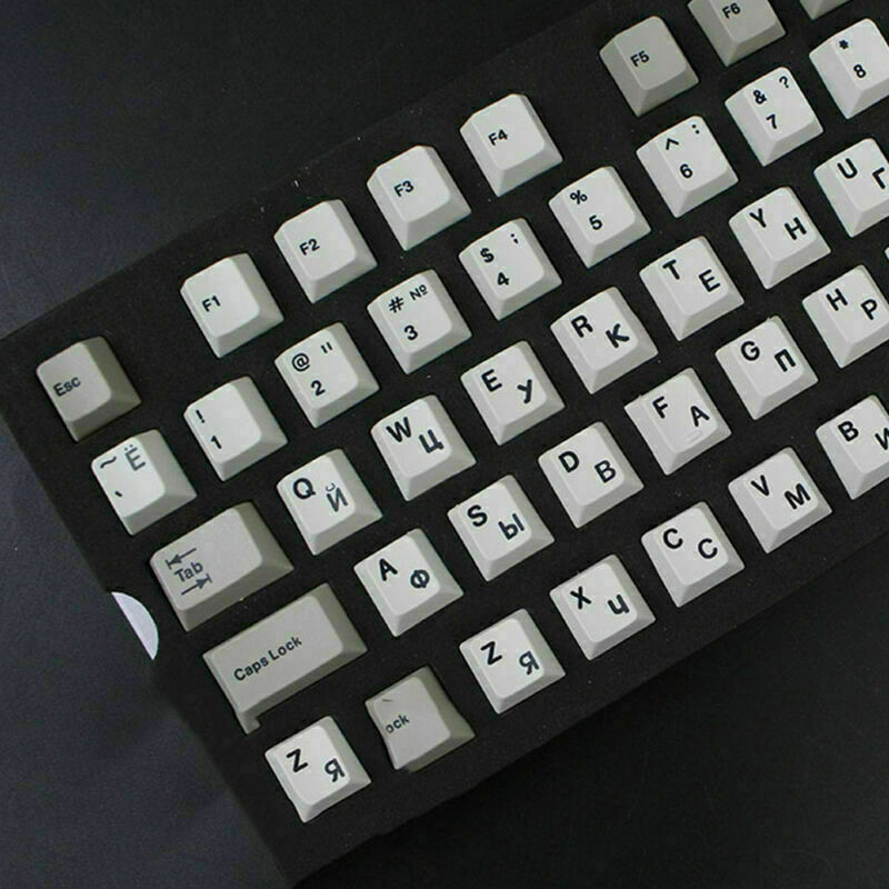 Russian Transparent Waterproof Stickers For PC Laptop Q2V9 Letter W1K5 W1V5