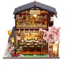 Japanisches Sushi-Restaurant-Holzhaus-Möbel-Miniatur-Baugruppen-Gebäude