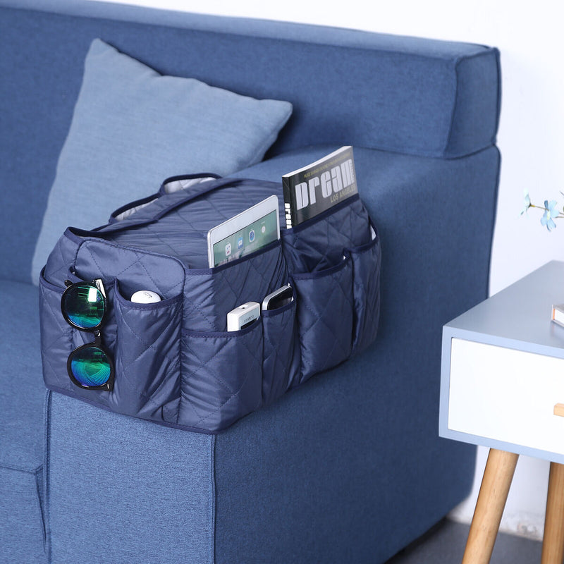 Armchair Caddy Sofa Armrest Organizer with 14 Pockets Storage for Magazine