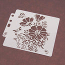Everpert Stencil Flowers Coffee Stencils Cake Baking Templates DIY Scrapbook