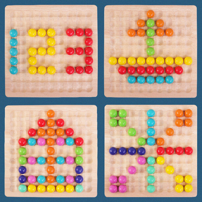 Colorful Clip Beads Puzzle Educational Toys Attention Training Desktop Games